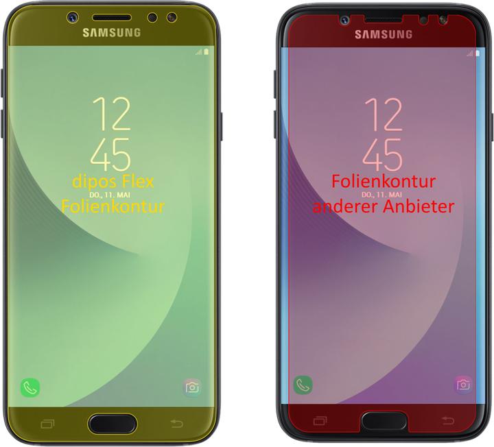 Actual product image Dipos Screen Protector Full-Cover 3D (3 Piece, Samsung Galaxy J7 2017)