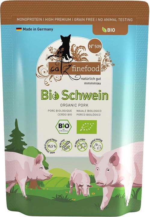 Actual product image Catz Finefood Organic No.509 Pork (Adult, 1 pcs., 90 g)