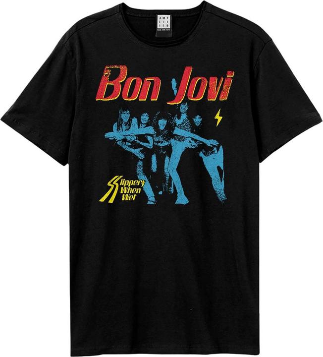 Immagine prodotto Amplified Maglietta unisex da adulto Slippery When Wet Bon Jovi (3XL)