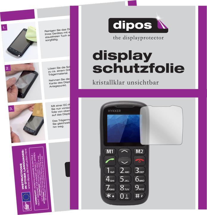 Produktbild Dipos Displayschutzfolie Crystalclear (2 Stück, Hykker Halo)