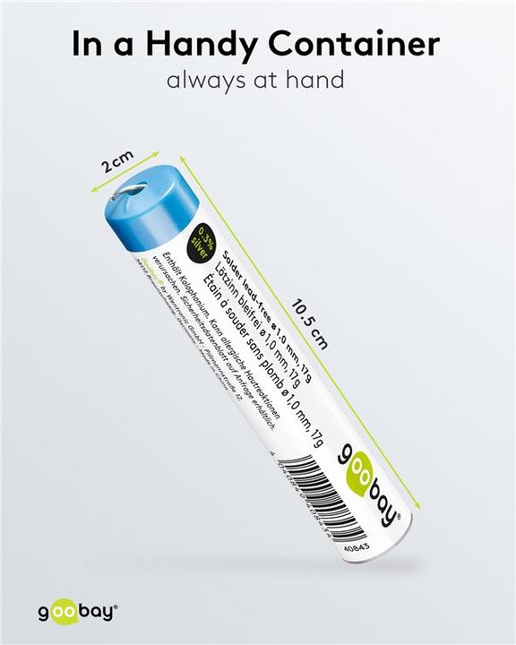 Actual product image Goobay Professional solder lead-free, ø 1.0 mm, 17 g (Solder)