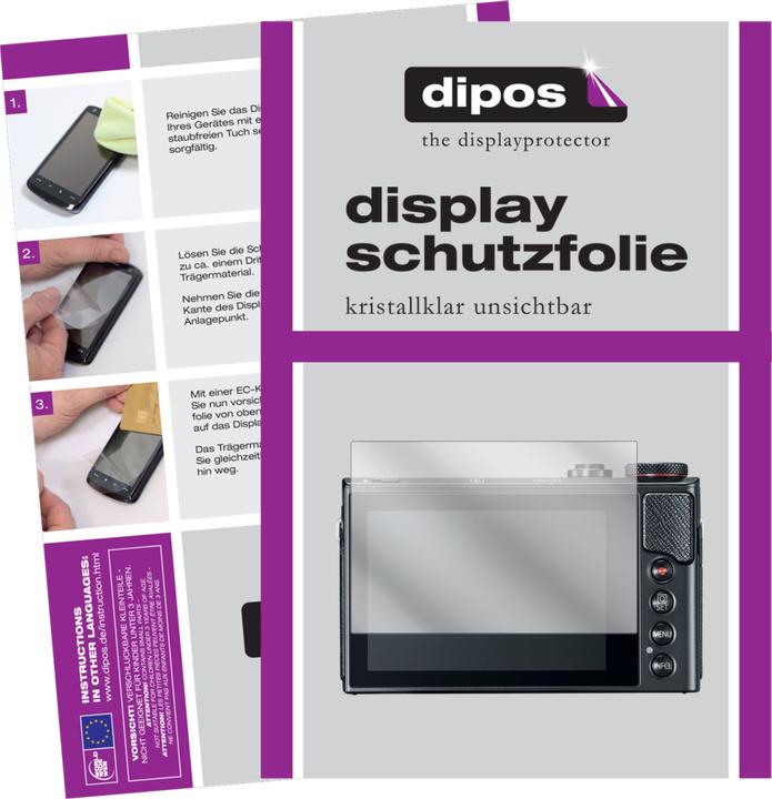 Dipos Displayschutzfolie Crystalclear (Displayschutz, Powershot G9 X Mark II)