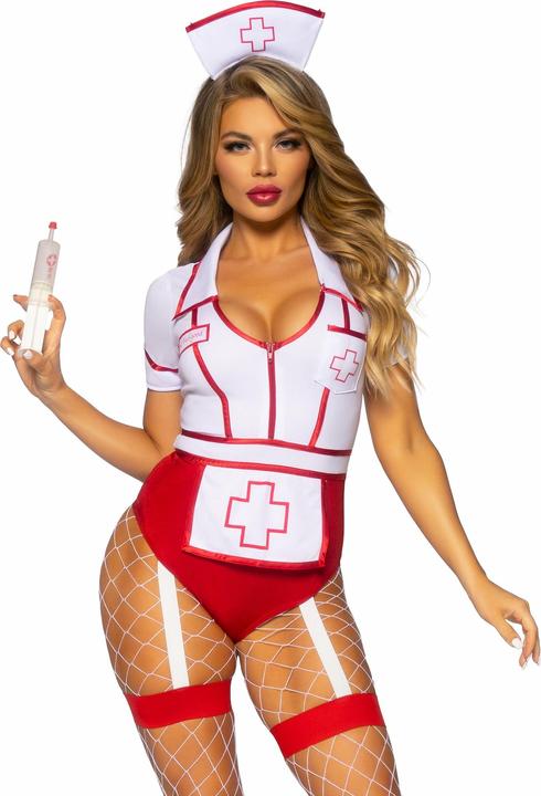 Produktbild Leg Avenue Sexy Krankenschwesterkostãoem Rot/Weiss S (S)