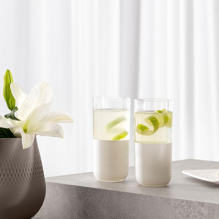 Actual product image Villeroy & Boch Long drink glass, set of 4 Manufacture Rock blanc (0.30 l, 4 x)