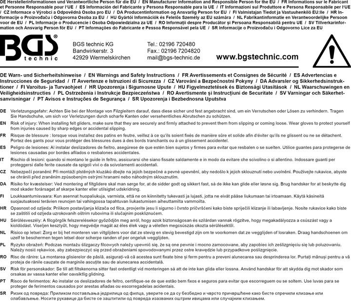 Produktbild BGS Filzgleiter-Satz (Filzgleiter, 64 Stück)