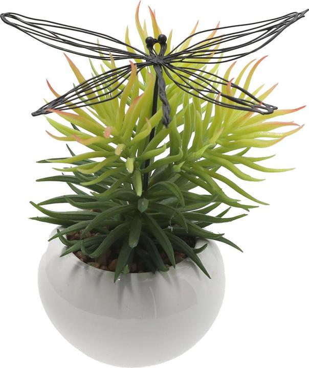 Image du produit Natura Punto Fiche de pot de fleurs libellule en fer, 8 x 19 x 13 cm