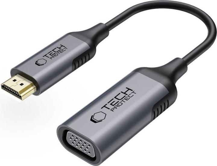 Tech-Protect UltraBoost HDMI / VGA FULL HD 60 Hz adapter - black (HDMI, VGA, 20 cm)
