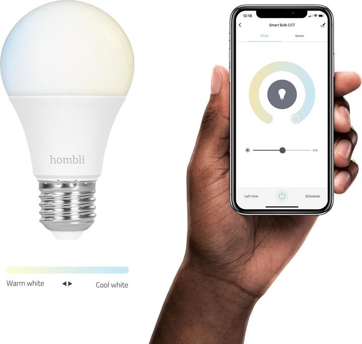 Produktbild Hombli Smart Bulb CCT (E27, 9 W, 800 lm, 1 x, F)