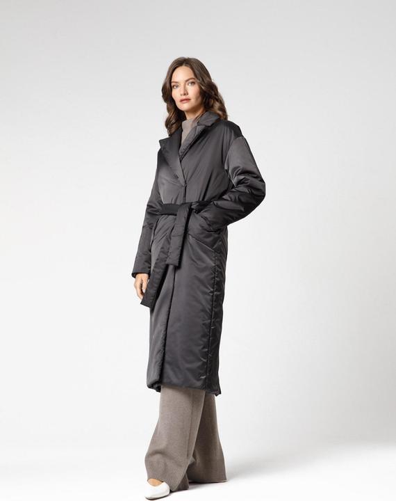 Produktbild Furnari Gefütterter Mantel mit Gürtel - Anthrazit (42,46,48,50) (42, 44, 46, 48)