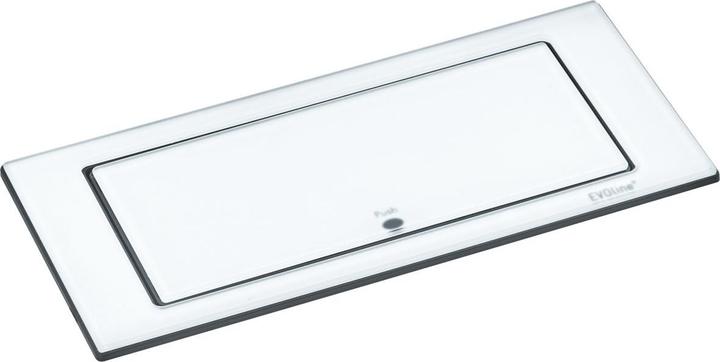 Immagine prodotto Evoline 1592.7100.1800 Presa di corrente da incasso a 2 canali vetro opaco contatto di protezione 1 pz. (2 x, CEE 7/16, 2.50 m)