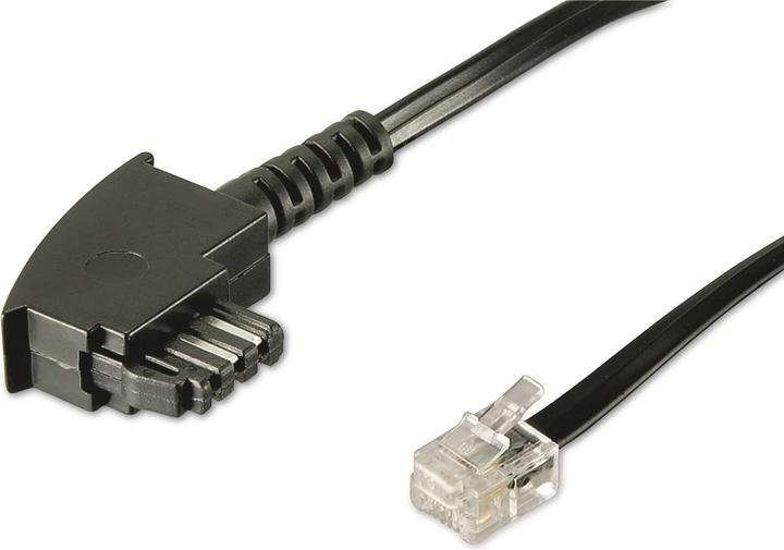 Immagine prodotto Goobay Cavo di collegamento TAE-F (pin out universale), nero, 6 m