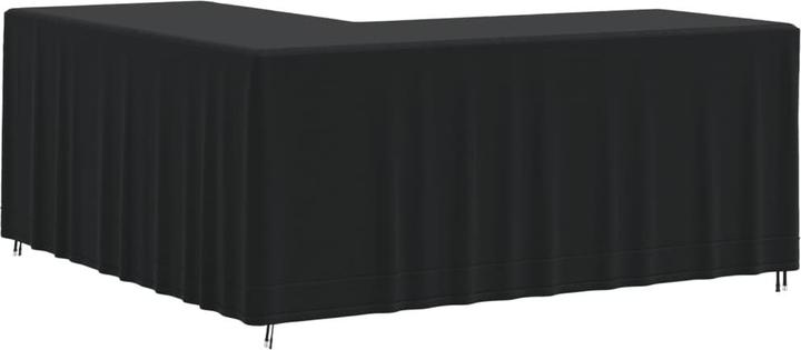 Actual product image VidaXL Garden sofa cover L-shape black 215x215x86 cm 420D