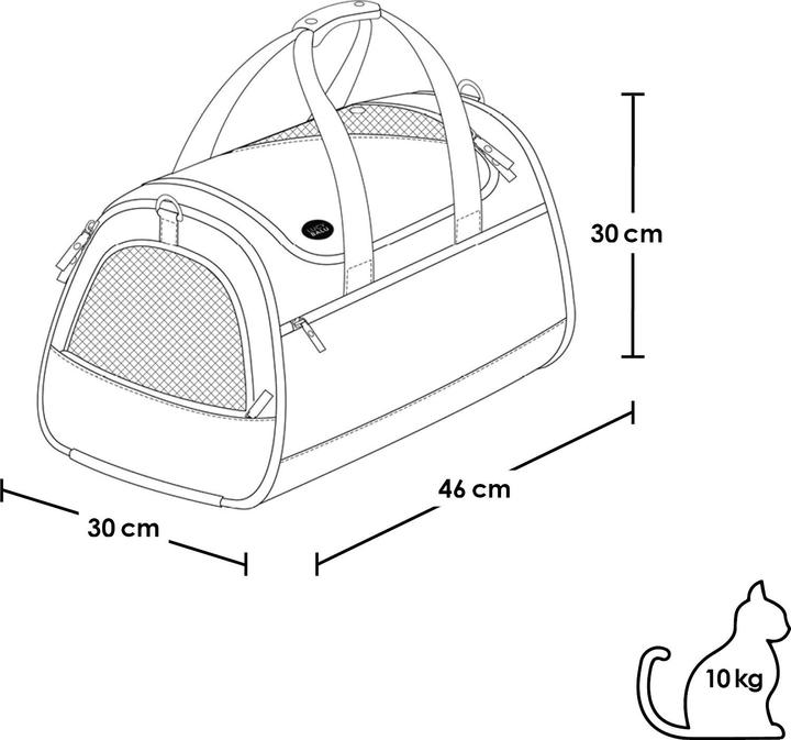Actual product image LucyBalu CHECK-IN Katzentransporttasche (Cat, Reflectors, Machine washable)