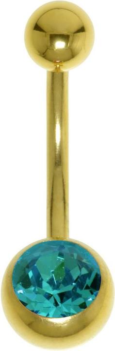 Produktbild Bijouteria Bauchpiercing (Chirurgenstahl 316L, Premium Kristall, PVD Beschichtung (goldfarbig))
