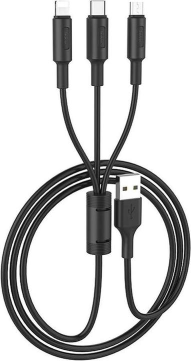 Produktbild Hoco Lightning / USB-C / MicroUSB Soarer X25 schwarz (1 m, USB 3.0)
