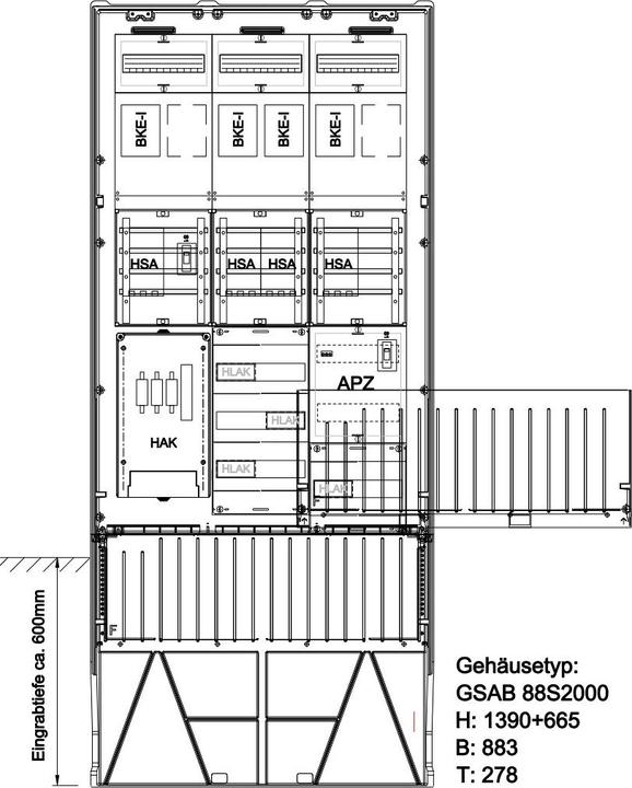 GSAB Zähleranschlusssäule