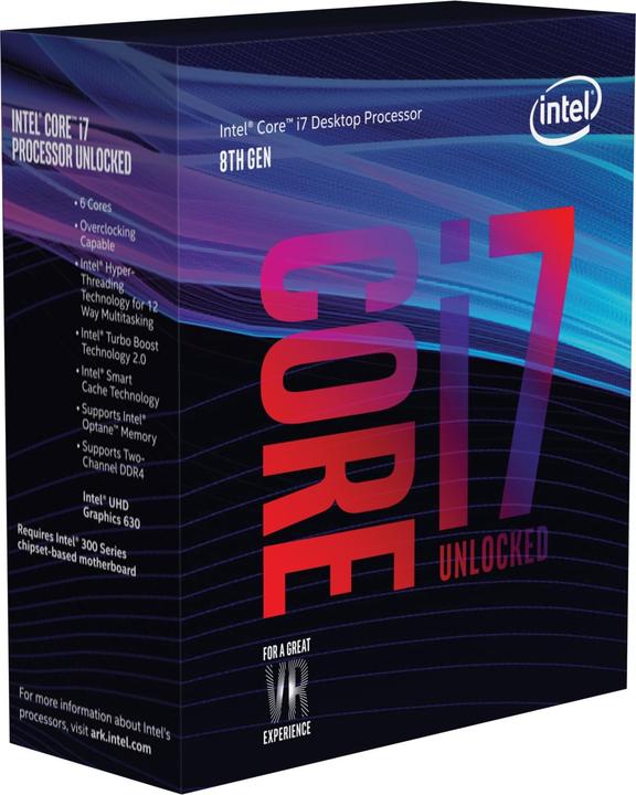 Intel Core i7-8700K (LGA 1151, 3.70 GHz, 6 -Core)