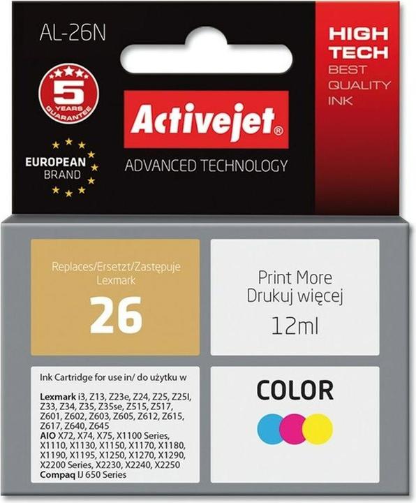 Produktbild Activejet AL-26N Druckerpatrone (e) Kompatibel Hohe (XL-) Ausbeute (M, C, Y)