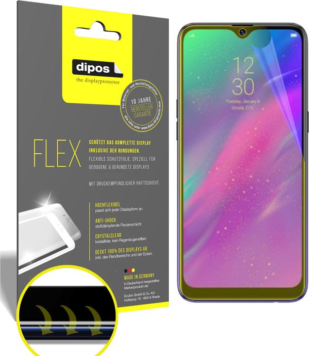 Produktbild Dipos Displayschutzfolie Full-Cover 3D (2 Stück, Oppo Realme 3)