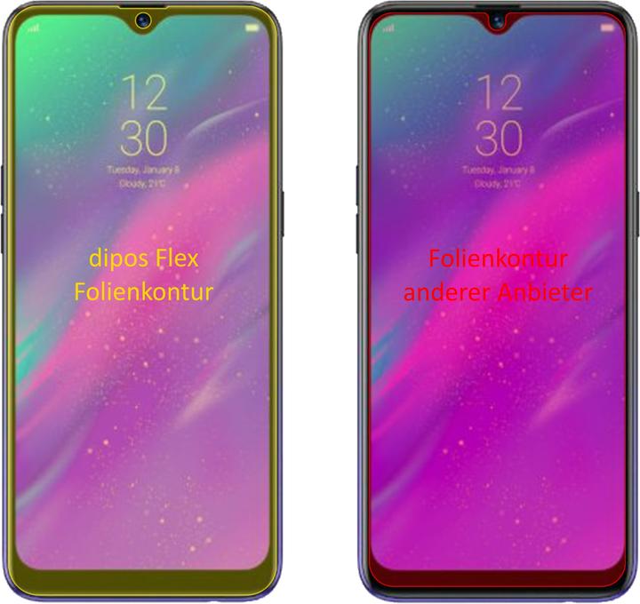 Produktbild Dipos Displayschutzfolie Full-Cover 3D (2 Stück, Oppo Realme 3)