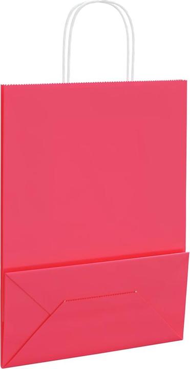 Produktbild VidaXL Kraftpapiertüten 50 Stk. mit Henkel Rosa 26x12x35 cm Papiertüte (Geschenktüte, 50 x)