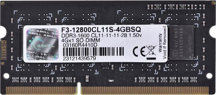 Actual product image G.Skill Standard (1 x 4GB, 1600 MHz, DDR3-RAM, SO-DIMM)