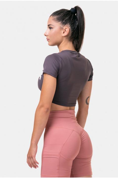 Produktbild Nebbia Short Sleeve Sporty Crop Top 584 marron (XS)
