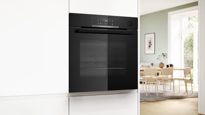 Produktbild Bosch Hausgeräte Serie 4, Einbau-Backofen mit Dampfunterstützung, 60 x 60 cm, Schwarz, HRG532BB3