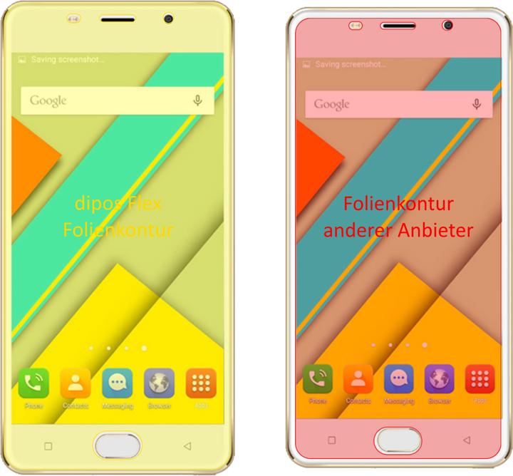 Actual product image Dipos Screen Protector Full-Cover 3D (2 Piece, Oppo R9s)