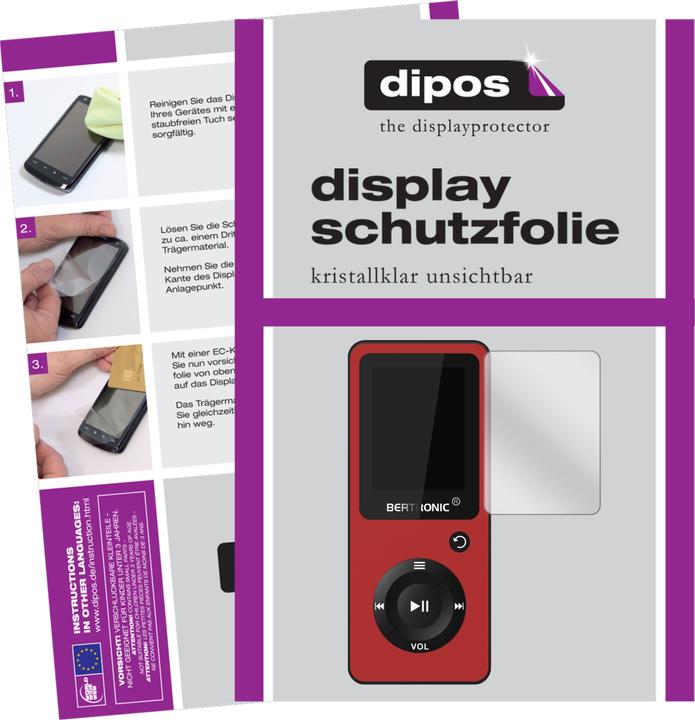 Produktbild Dipos Displayschutzfolie Crystalclear (Displayschutz, Bertronic BC02 Royal MP3-Player)