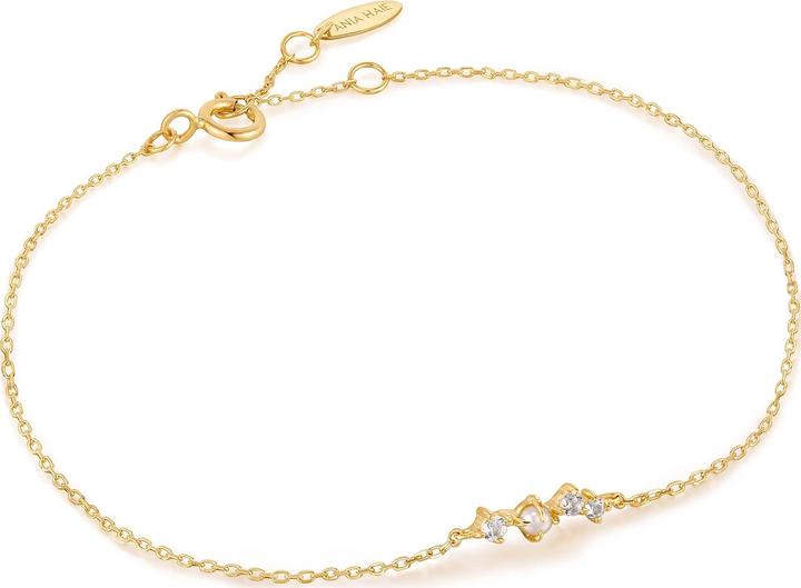 Ania Haie 14kt Gold Pearl and White Sapphire Radiance Armband (18.50 cm, 585er Gelbgold)