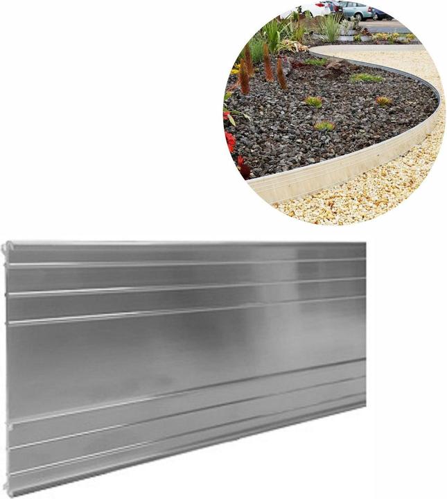 Image du produit Green Split Bordure de pelouse ultra-résistante en aluminium 10-14-24 cm (100 cm)