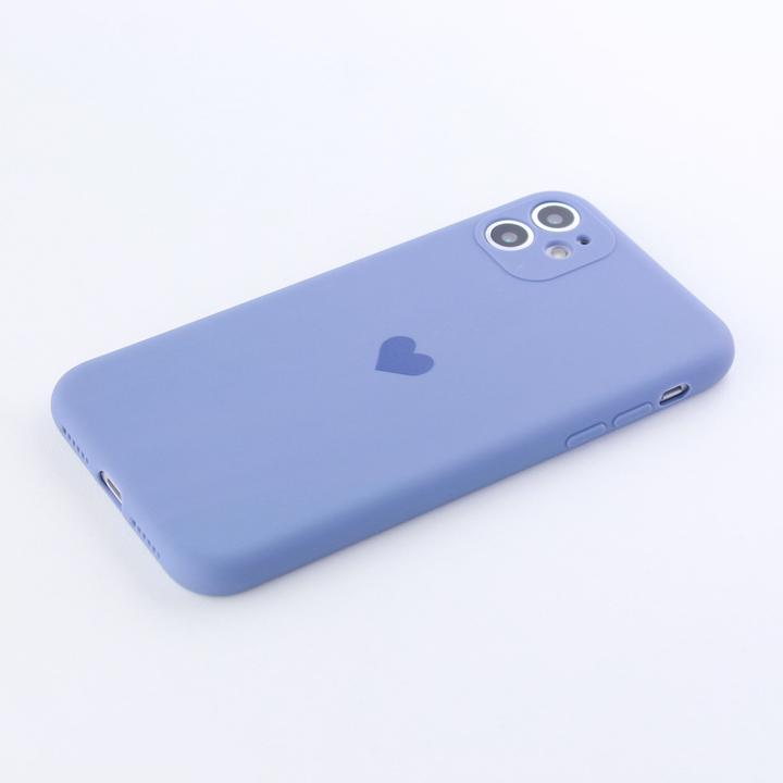 Image du produit PhoneLook Coque Silicone Mat Coeur Lavande (Apple iPhone 14 Pro)