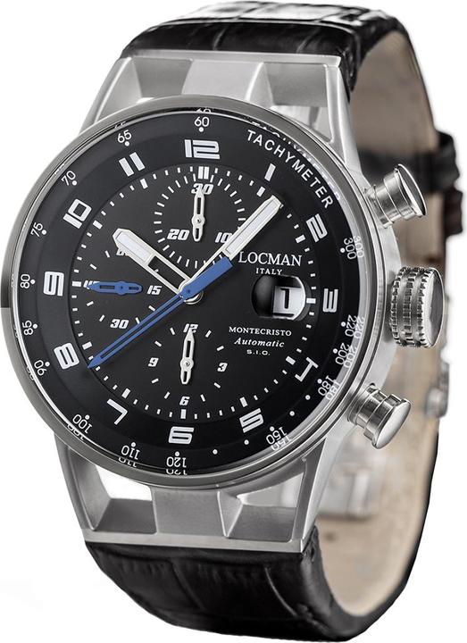 Immagine prodotto Locman Italia Orologio da uomo Montecristo Automatic Black 44 mm Ref. 051 (Orologio da polso analogico, 44 mm)