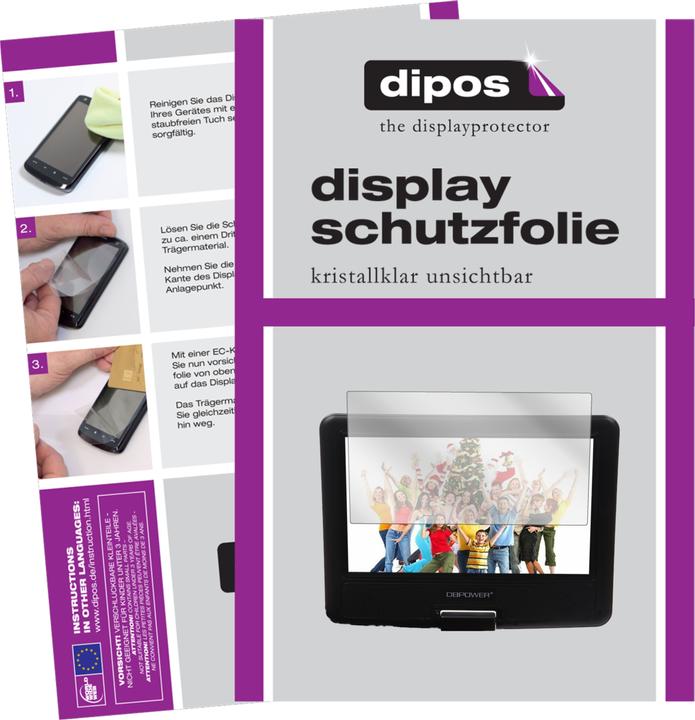 Actual product image Dipos Screen Protector Crystalclear (3 Piece, DBPower 9.5 Inch Portable DVD Player)