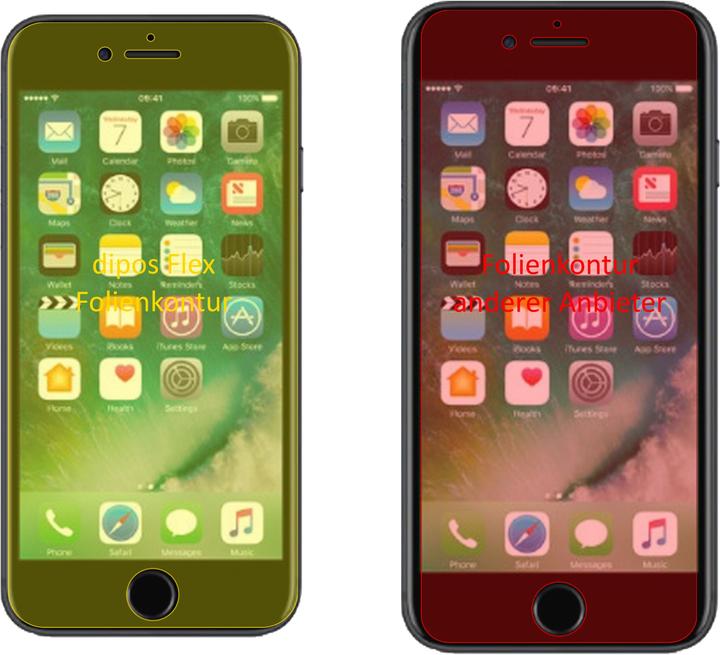 Produktbild Dipos Displayschutzfolie Full-Cover 3D (3 Stück, Apple iPhone 8 Plus)