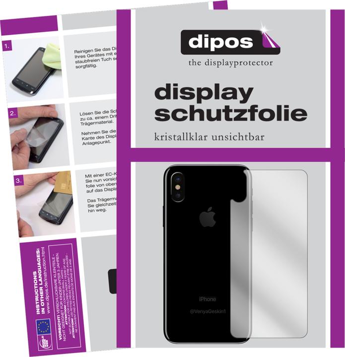 Dipos Displayschutzfolie Crystalclear (6 Stück, Apple iPhone X)
