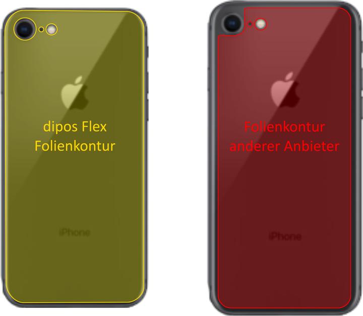Produktbild Dipos Displayschutzfolie Full-Cover 3D (3 Stück, Apple iPhone SE (3rd Gen), Apple iPhone SE (2nd Gen))