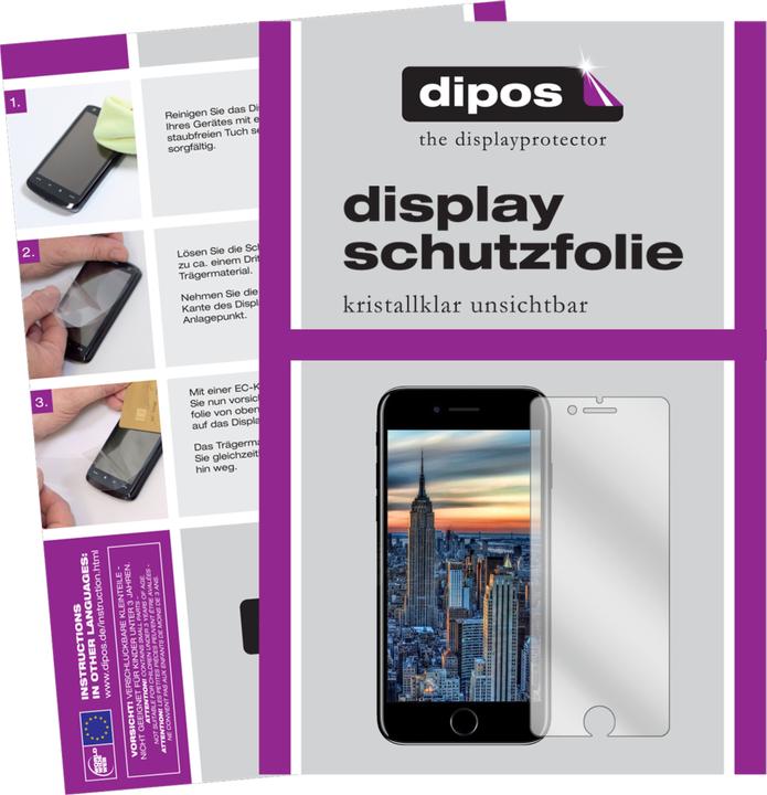 Dipos Displayschutzfolie Crystalclear (4 Stück, Apple iPhone 8)
