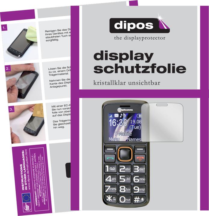 Image du produit Dipos Film de Protection d’écran Crystalclear (2 pièce(s), Amplicomms PowerTel M6300)