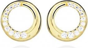 Silver Cat Beautiful gold-plated earrings with cubic zirconia SC493