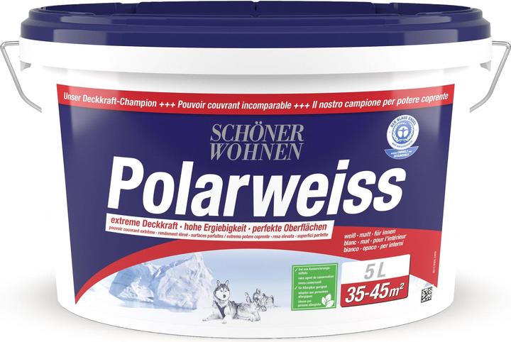 Schöner Wohnen Dispersion Polarweiss Weiss 5 l (Weiss, 5 l)