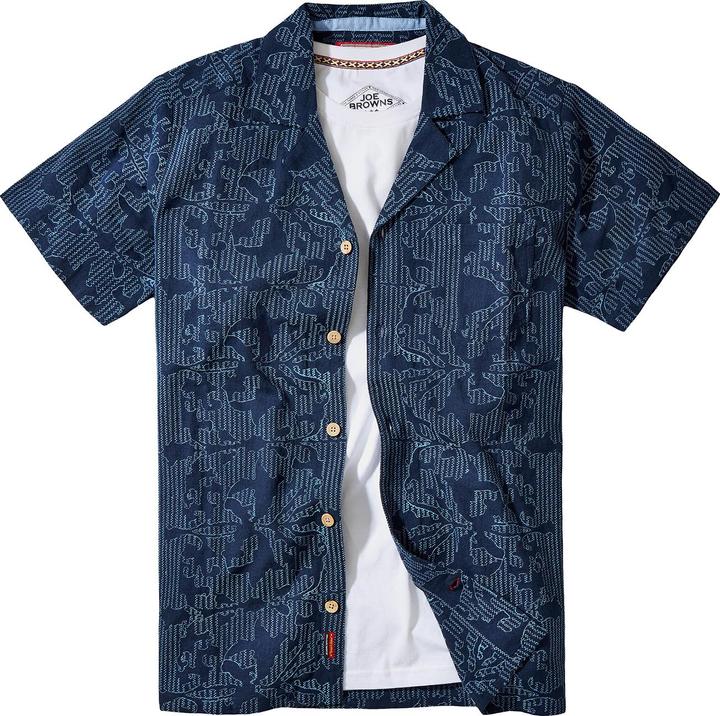 Actual product image Joe Browns Embroidered Linen Revere Collar Shirt (XL)