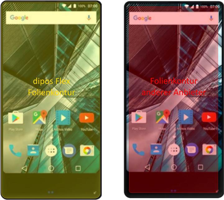 Produktbild Dipos Displayschutzfolie Full-Cover 3D (3 Stück, Archos Sense 55S)