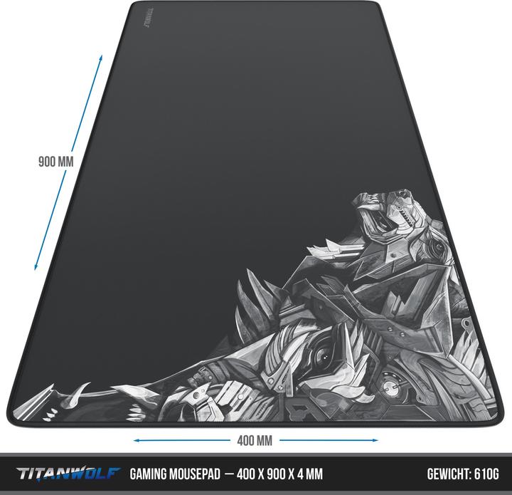 Actual product image Titanwolf Mechanical Keyboard, Mouse & Mouse Pad Gaming Bundle (DE, Cable)