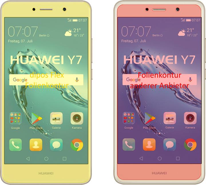 Image du produit Dipos Film de Protection d’écran Full-Cover 3D (3 pièce(s), Huawei Y7 (2017))