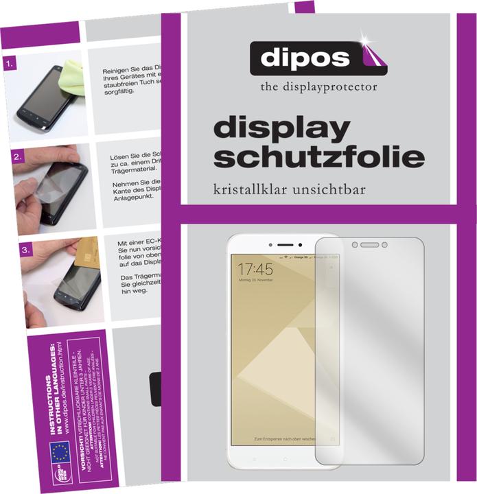 Produktbild Dipos Displayschutzfolie Crystalclear (2 Stück, Xiaomi Redmi 4X)
