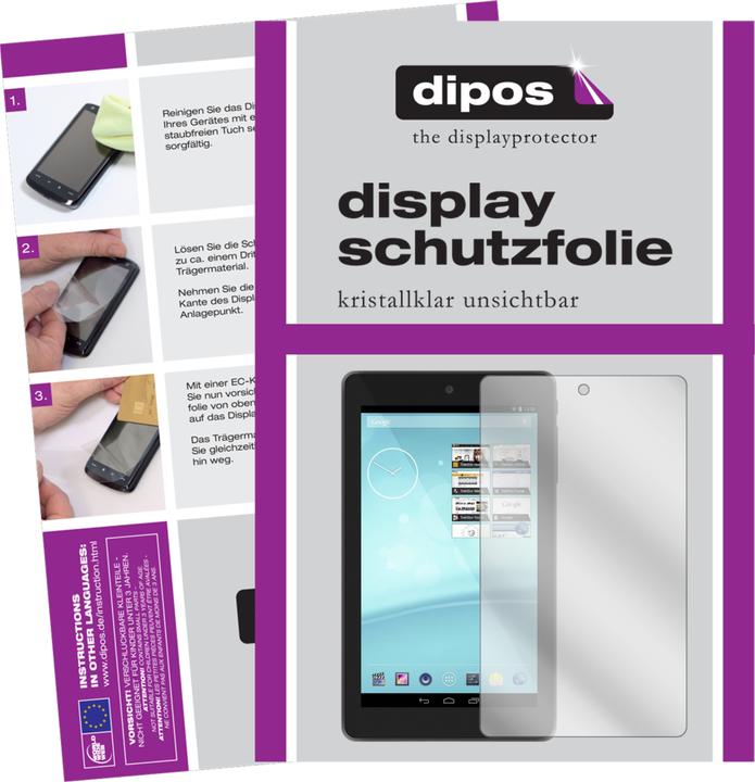 Actual product image Dipos Screen Protector Crystalclear (2 Piece, Surftab Breeze 7.0 quad)
