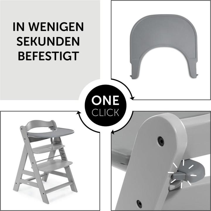 Actual product image Hauck Highchairs Highchair Alpha Plus Grey - in economy set incl. dining board (Highchair)