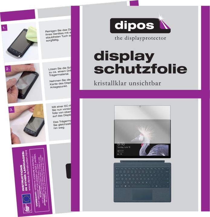 Produktbild Dipos Displayschutzfolie Crystalclear (2 Stück, Surface Pro (2017))